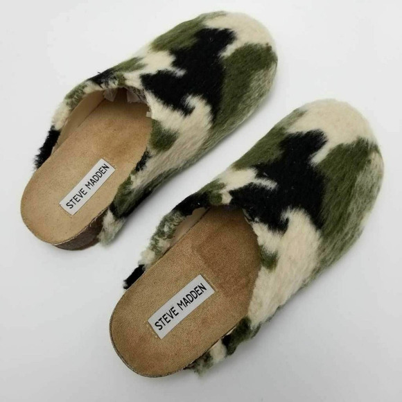 Steve Madden Womens Vesa Clog Slippers Camouflage - Picture 1 of 10
